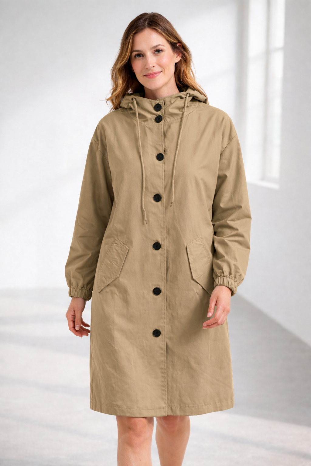 Damen Langjacke mit Kapuze – Bild 16 von 18