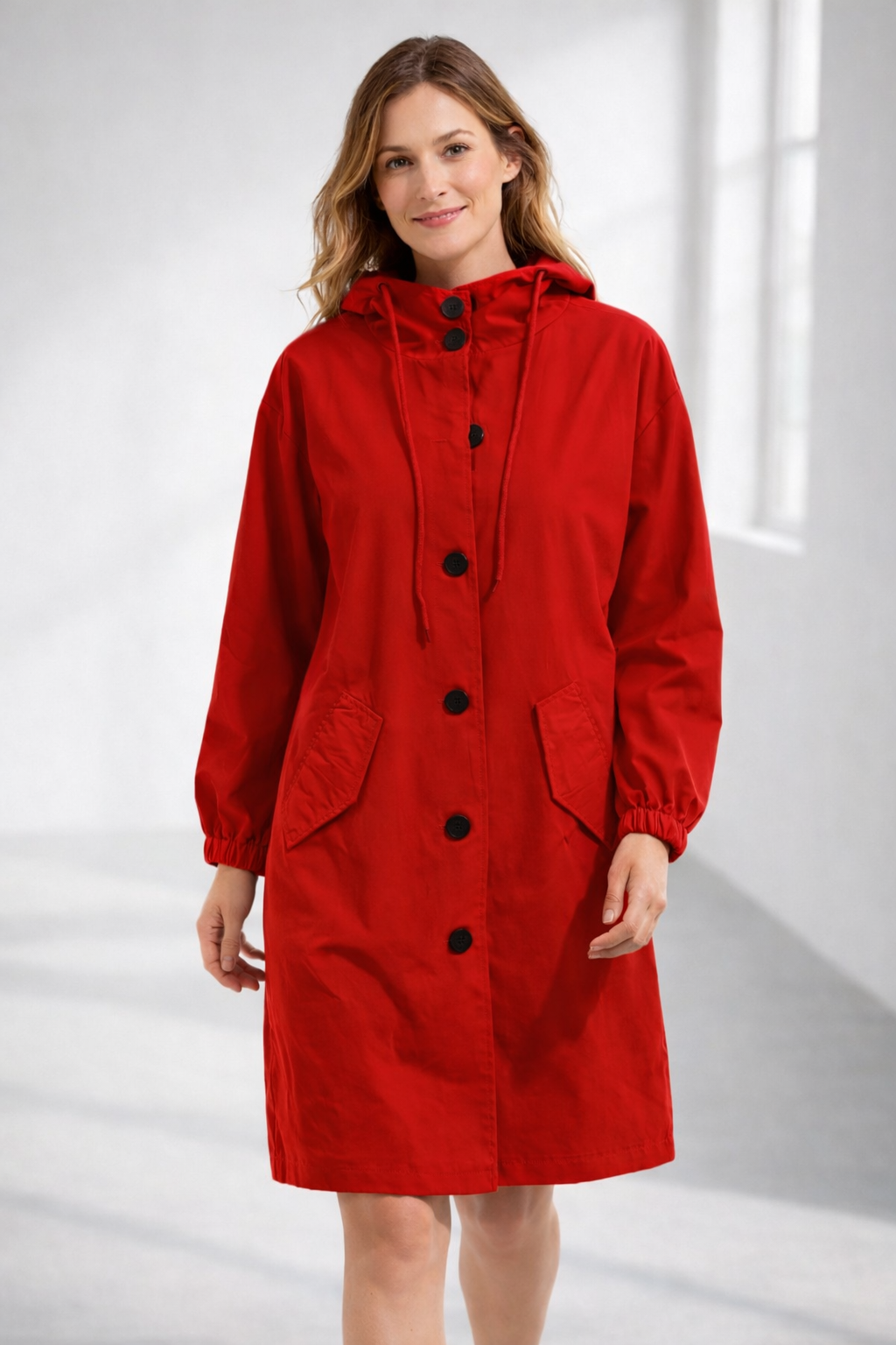 Damen Langjacke mit Kapuze – Bild 17 von 18