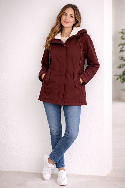 Lange Winterjacke Mit Kapuze & Futter – Bild 8 von 8