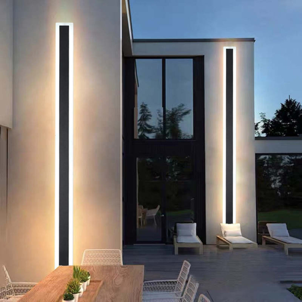 Modern LED Außenwandleuchte Schwarz Metall Garten/Balkon – Bild 22 von 23