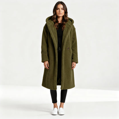 Damen Teddy Mantel mit Kapuze – Jacke & Mantel