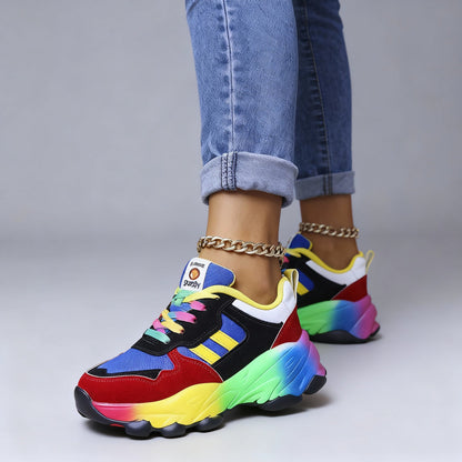 Damen Orthopädische Schuhe – Regenbogen, Ultraleicht, Stoßdämpfend, Fußgewölbestütze, Weite Zehenbox – Bild 3 von 7