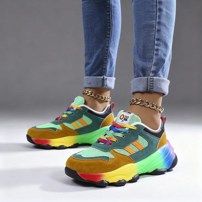 Damen Orthopädische Schuhe – Regenbogen, Ultraleicht, Stoßdämpfend, Fußgewölbestütze, Weite Zehenbox – Bild 7 von 7