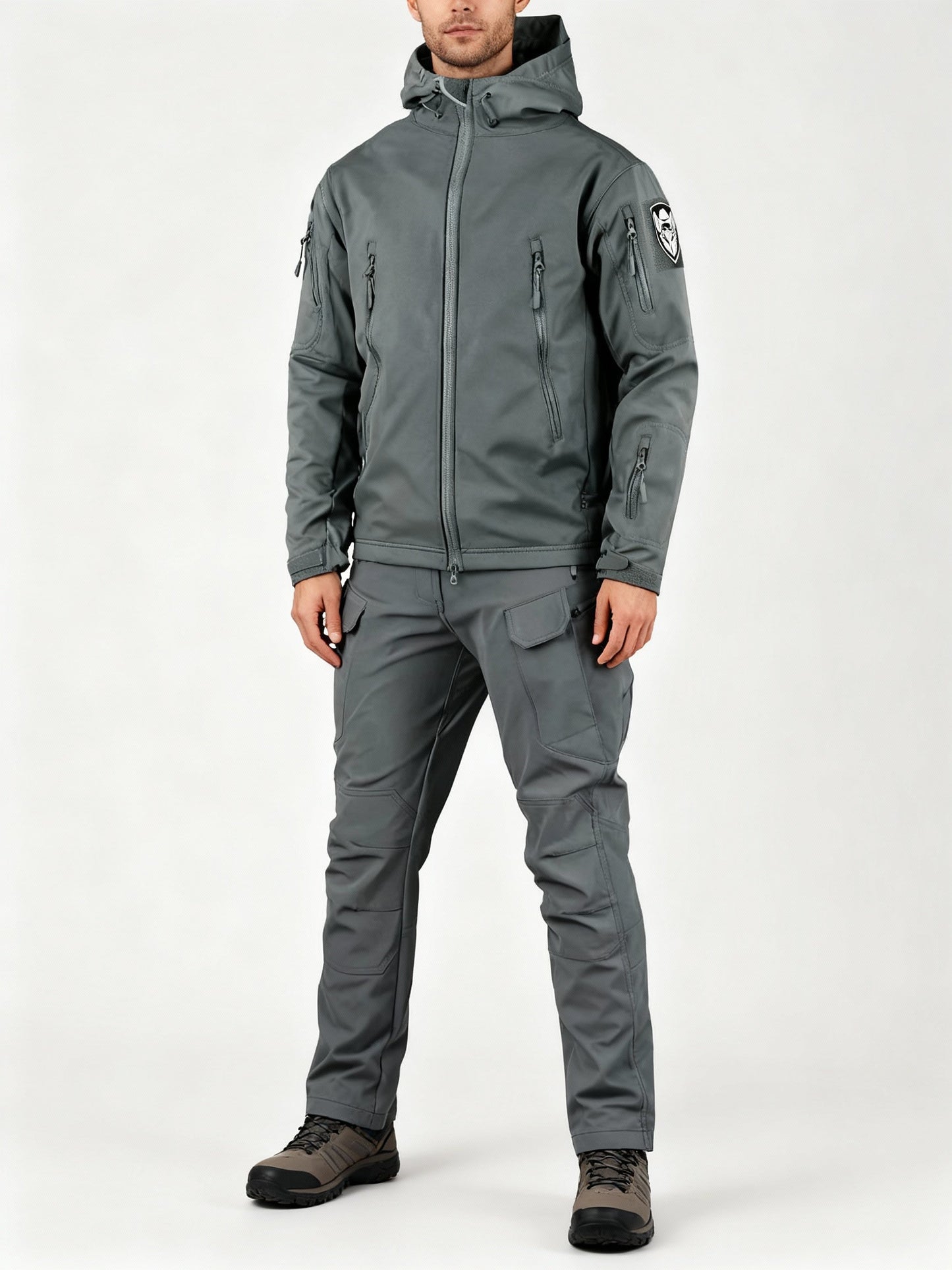 Herren multifunktionale Jacke mit Fleece-Innenfutter und Reißverschluss – Heidi-Mode – Bild 7 von 13