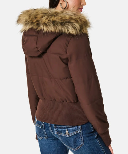 Damen Gesteppt Winterjacke mit Warm & Abnehmbarer Kapuze – Bild 14 von 20