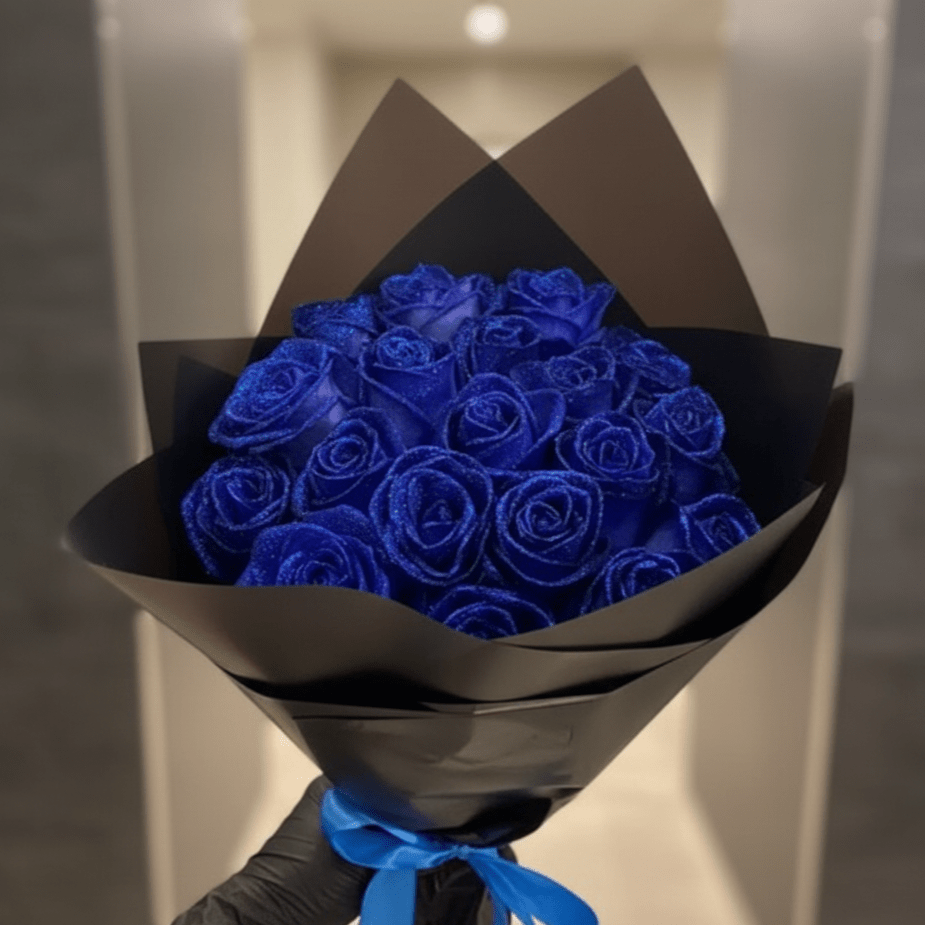 AMORÉVIA EVERBLOOM – Künstliche Glitzerrose für Romantik & Wohnkultur – Garten & Outdoor