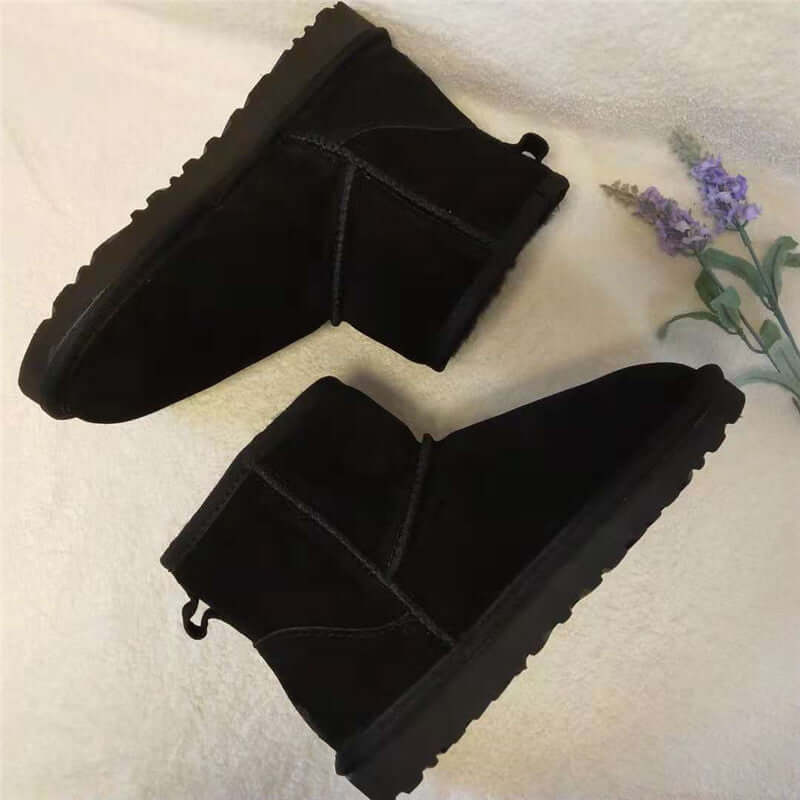 Wärmende Knöchelhohe Winterstiefel in Wildleder-Optik – Bild 3 von 8