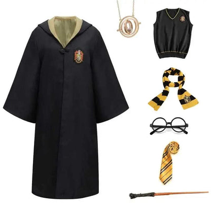 MAGICHOUSE – Hogwarts Zauberschüler-Kostüm mit Robe, Zauberstab & Zubehör für Kinder & Erwachsene – Spielzeug & Kinder