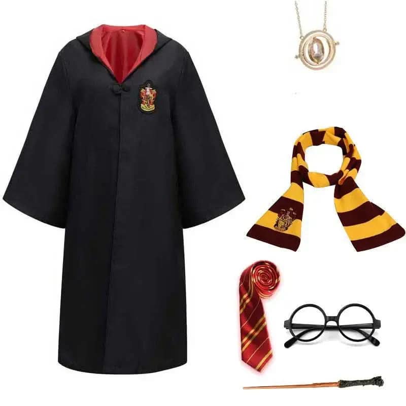 MAGICHOUSE – Hogwarts Zauberschüler-Kostüm mit Robe, Zauberstab & Zubehör für Kinder & Erwachsene – Bild 6 von 9
