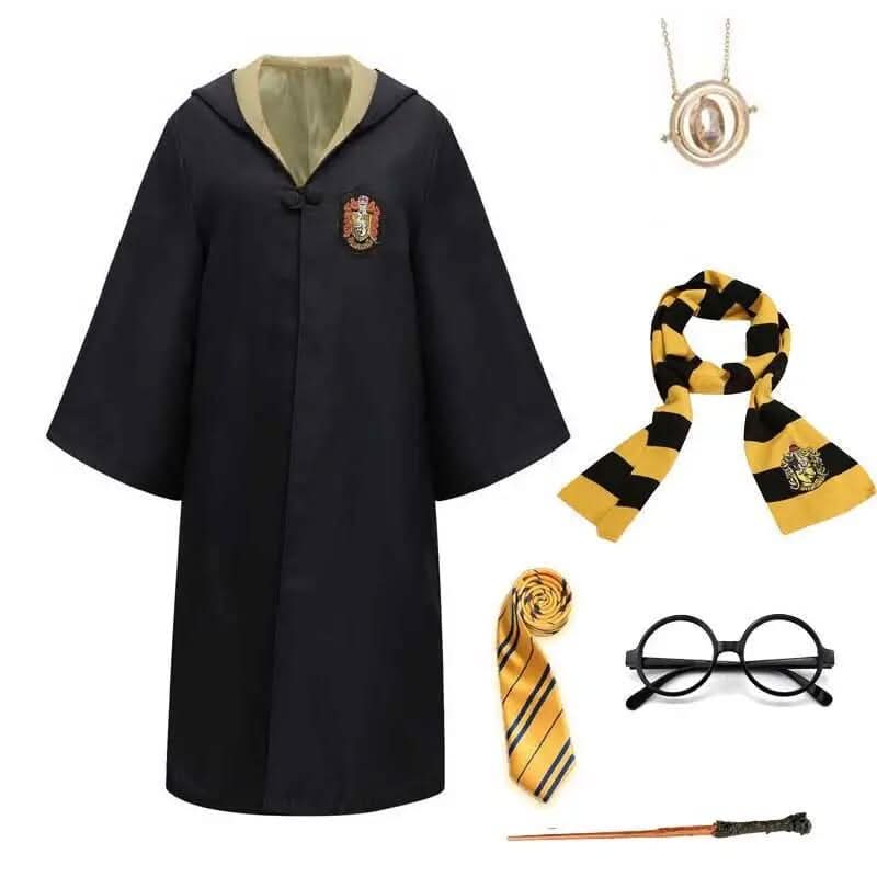 MAGICHOUSE – Hogwarts Zauberschüler-Kostüm mit Robe, Zauberstab & Zubehör für Kinder & Erwachsene – Bild 8 von 9