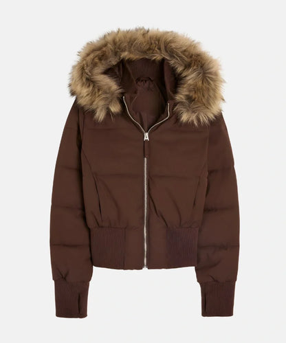 Damen Gesteppt Winterjacke mit Warm & Abnehmbarer Kapuze – Bild 16 von 20