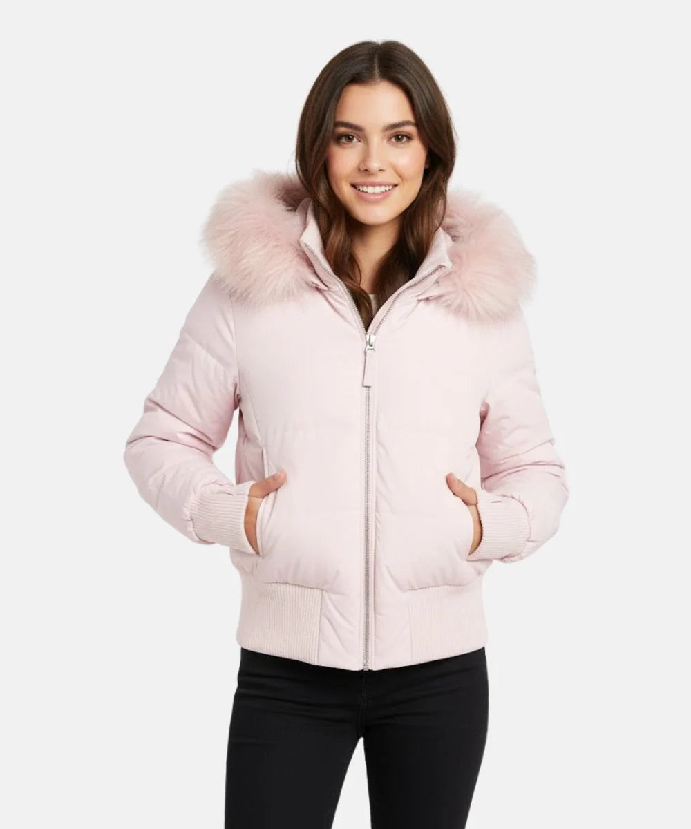Damen Gesteppt Winterjacke mit Warm & Abnehmbarer Kapuze – Bild 12 von 20
