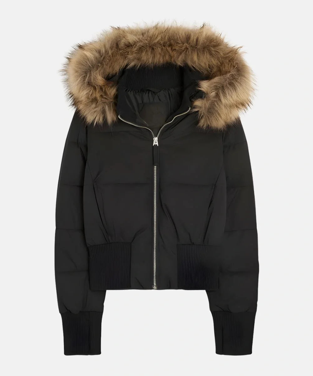 Damen Gesteppt Winterjacke mit Warm & Abnehmbarer Kapuze – Bild 4 von 20
