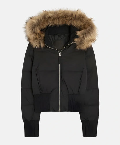 Damen Gesteppt Winterjacke mit Warm & Abnehmbarer Kapuze – Bild 4 von 20