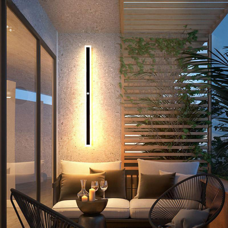 Modern LED Außenwandleuchte Schwarz Metall Garten/Balkon – Bild 19 von 23