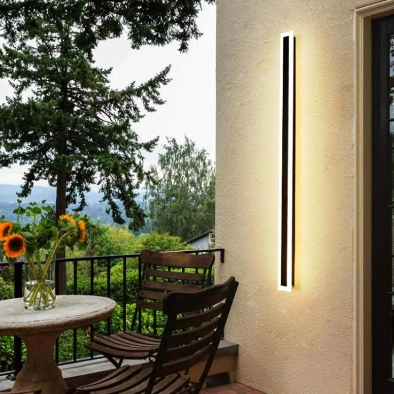 Modern LED Außenwandleuchte Schwarz Metall Garten/Balkon – Bild 15 von 23