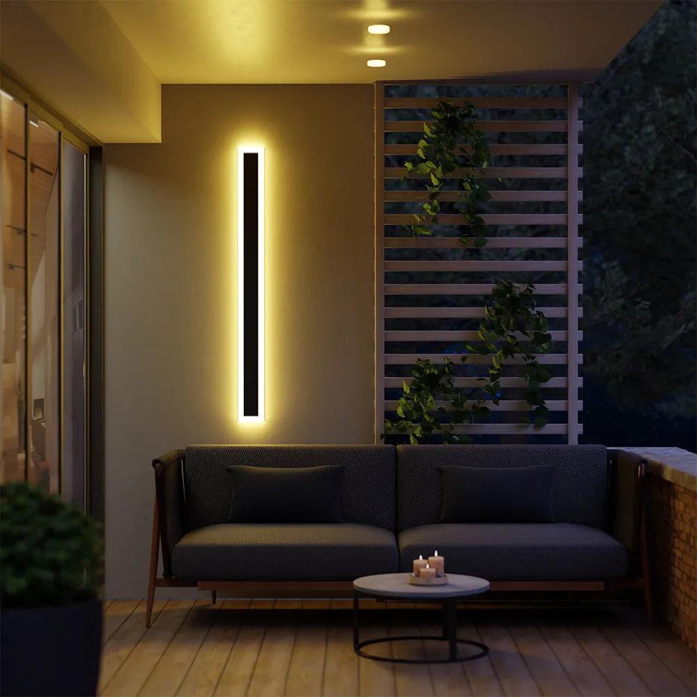 Modern LED Außenwandleuchte Schwarz Metall Garten/Balkon – Bild 16 von 23