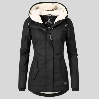 Warme Winterjacke mit Kapuze für Damen – Bild 3 von 6