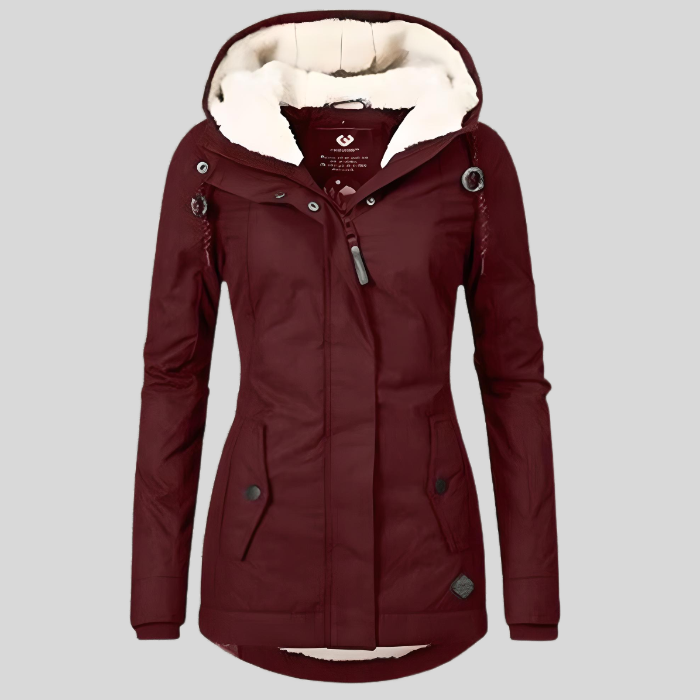 Warme Winterjacke mit Kapuze für Damen – Bild 6 von 6