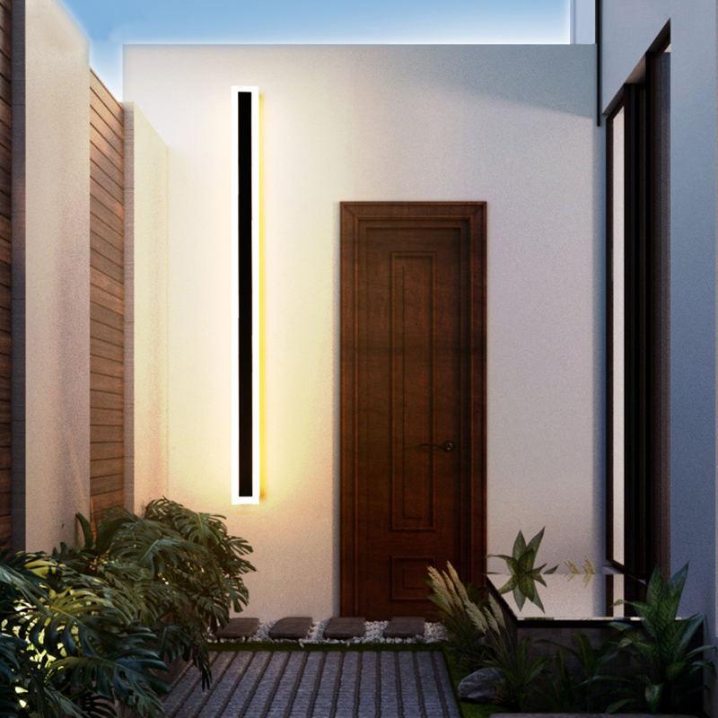 Modern LED Außenwandleuchte Schwarz Metall Garten/Balkon – Bild 7 von 23
