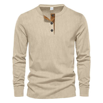 Herren Langarm-Henley-Shirt mit strukturiertem Design – Bild 8 von 11