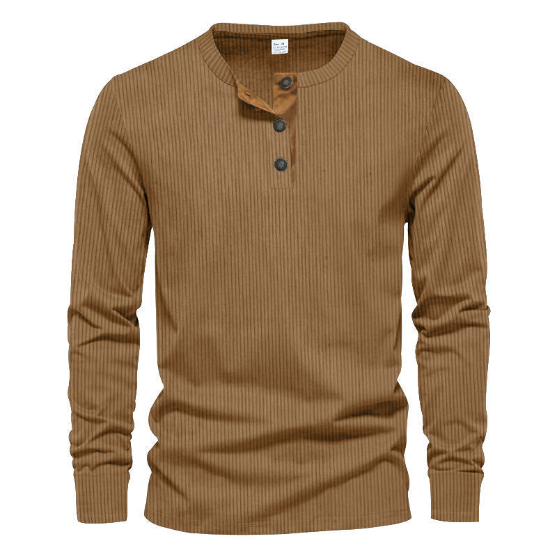 Herren Langarm-Henley-Shirt mit strukturiertem Design – Bild 7 von 11
