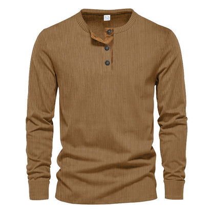 Herren Langarm-Henley-Shirt mit strukturiertem Design – Bild 7 von 11