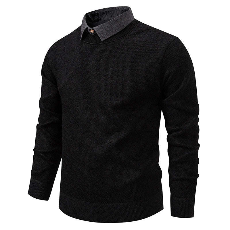 Herren Feinstrickpullover mit Modernem Kragen & Elegantem Design – Bild 4 von 8