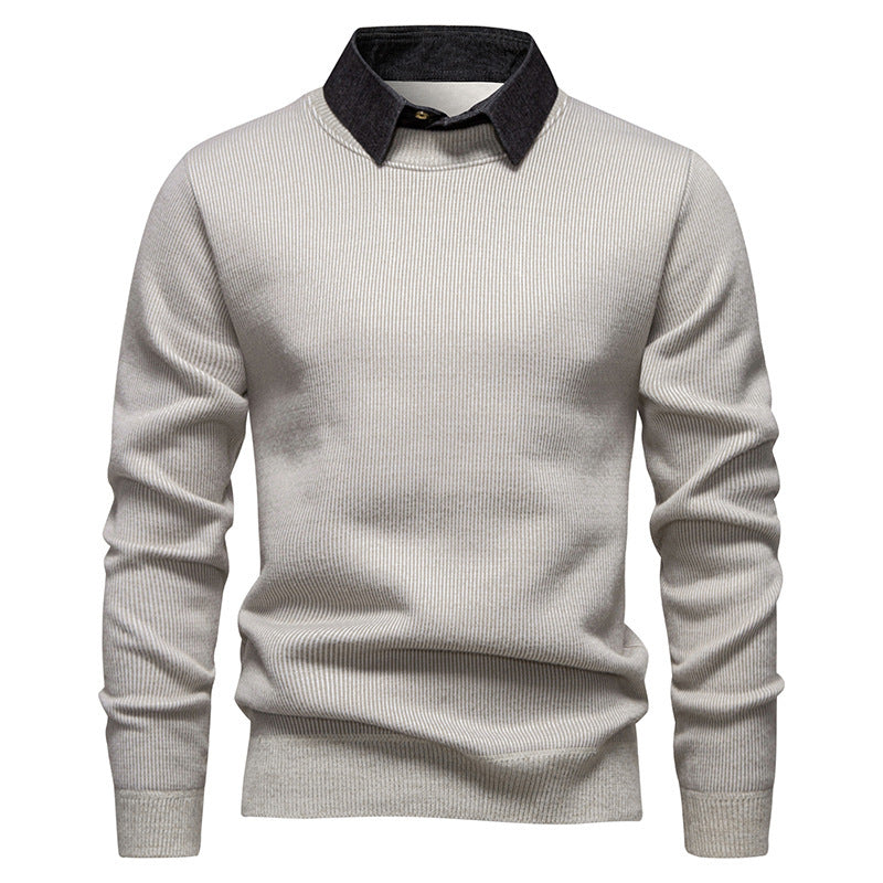 Herren Feinstrickpullover mit Modernem Kragen & Elegantem Design – Bild 6 von 8