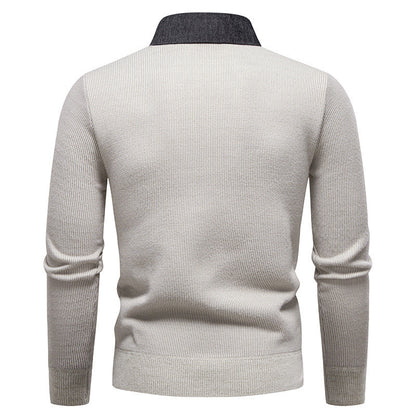 Herren Feinstrickpullover mit Modernem Kragen & Elegantem Design| – Pullover & Strick