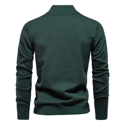 Herren Pullover mit kurzem Reißverschluss und modischem Stehkragen – Bild 3 von 11
