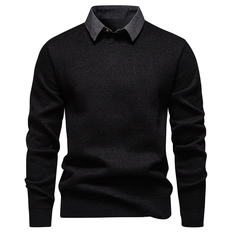 Herren Feinstrickpullover mit Modernem Kragen & Elegantem Design – Bild 7 von 8