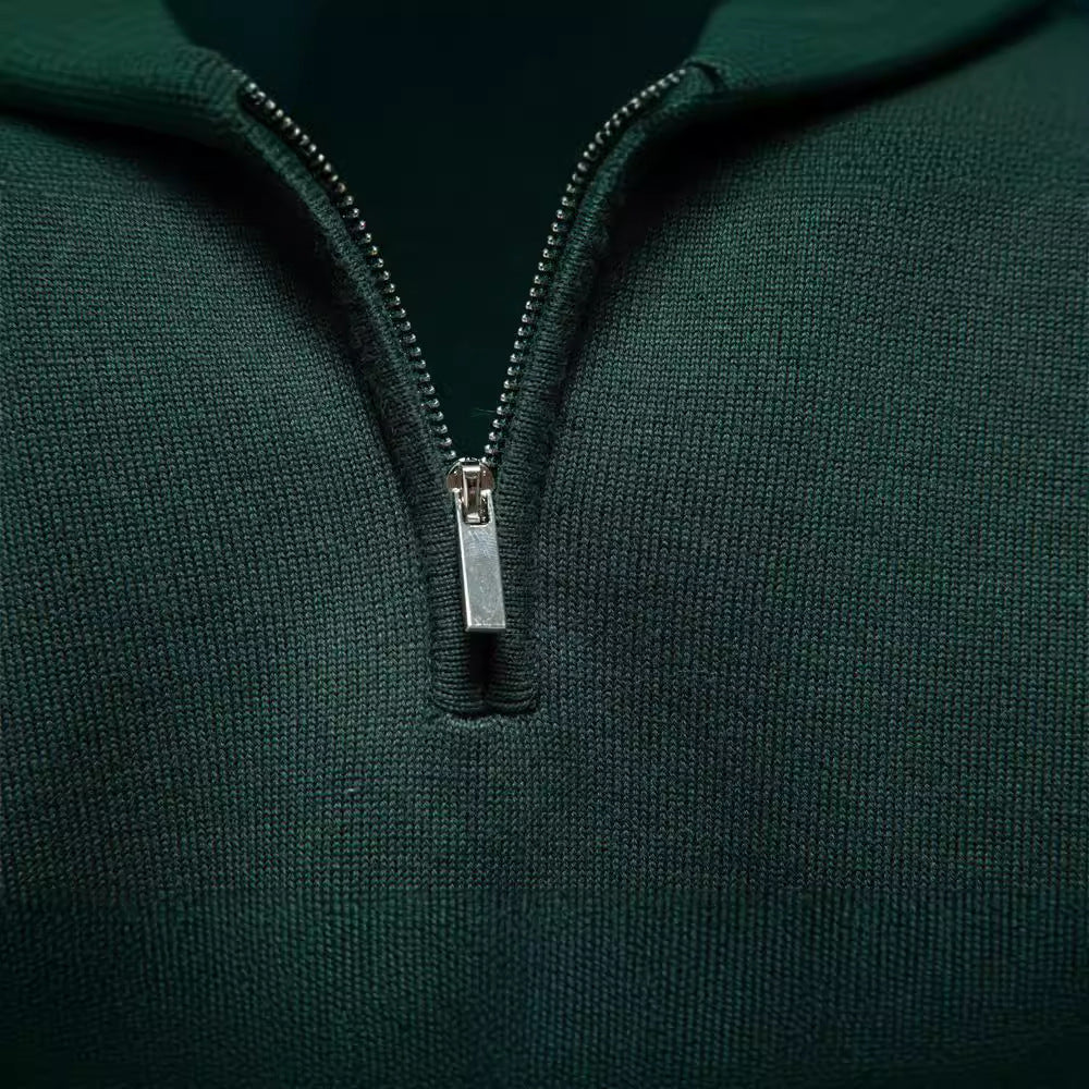 Herren Pullover mit kurzem Reißverschluss und modischem Stehkragen – Bild 4 von 11