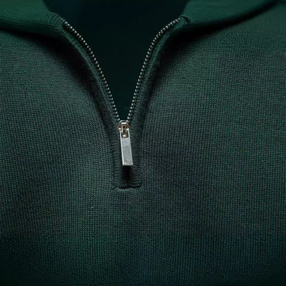 Herren Pullover mit kurzem Reißverschluss und modischem Stehkragen – Bild 4 von 11