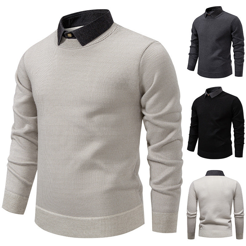 Herren Feinstrickpullover mit Modernem Kragen & Elegantem Design – Bild 5 von 8