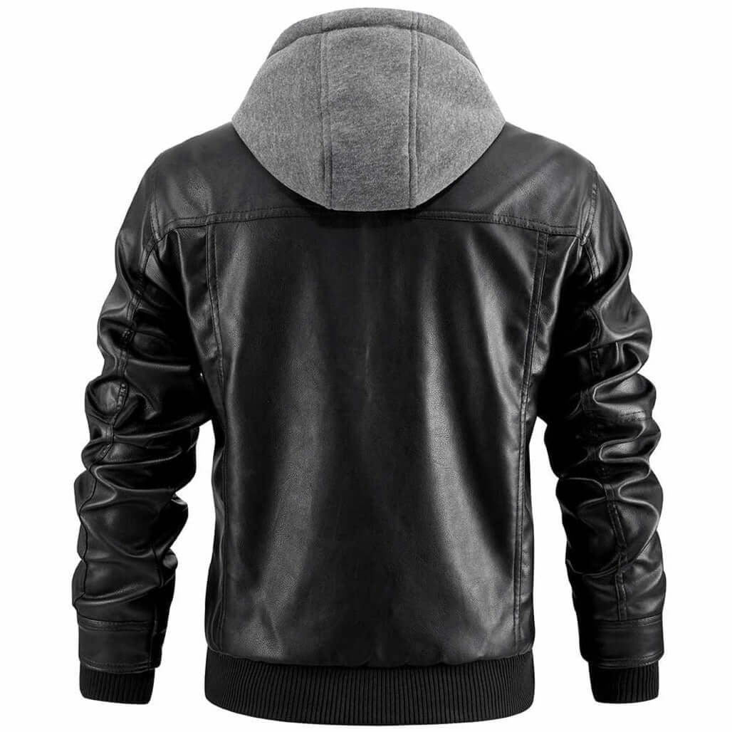 Premium Lederjacke mit Kapuze für Herren – Jacke & Mantel