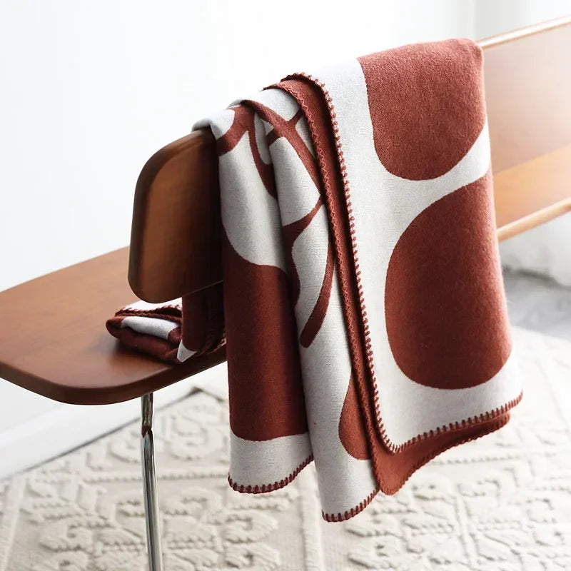 NordLuxe| Jacquard Wohndecke| Imitiertes Kaschmir| Weich & Warm| Sofa-Überwurf & Bettdecke im Nordischen Stil – Sofa & Sessel