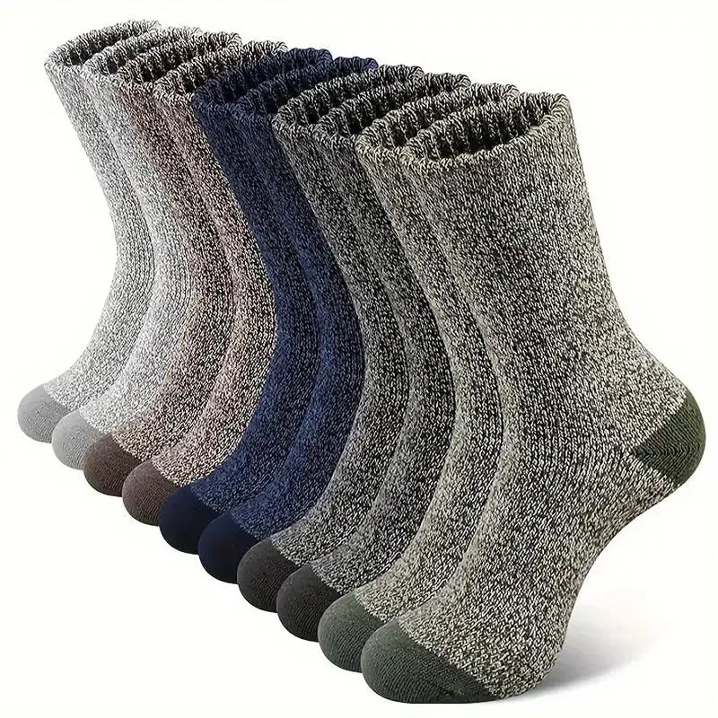 Merino-Wollsocken AlpTherm| 5 Paar| Extra Dick & Wärmend| Für Wandern & Winter| Unisex 38–46 – Socken