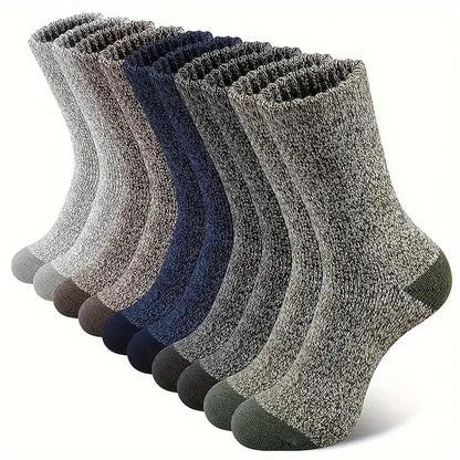 Merino-Wollsocken AlpTherm| 5 Paar| Extra Dick & Wärmend| Für Wandern & Winter| Unisex 38–46 – Socken