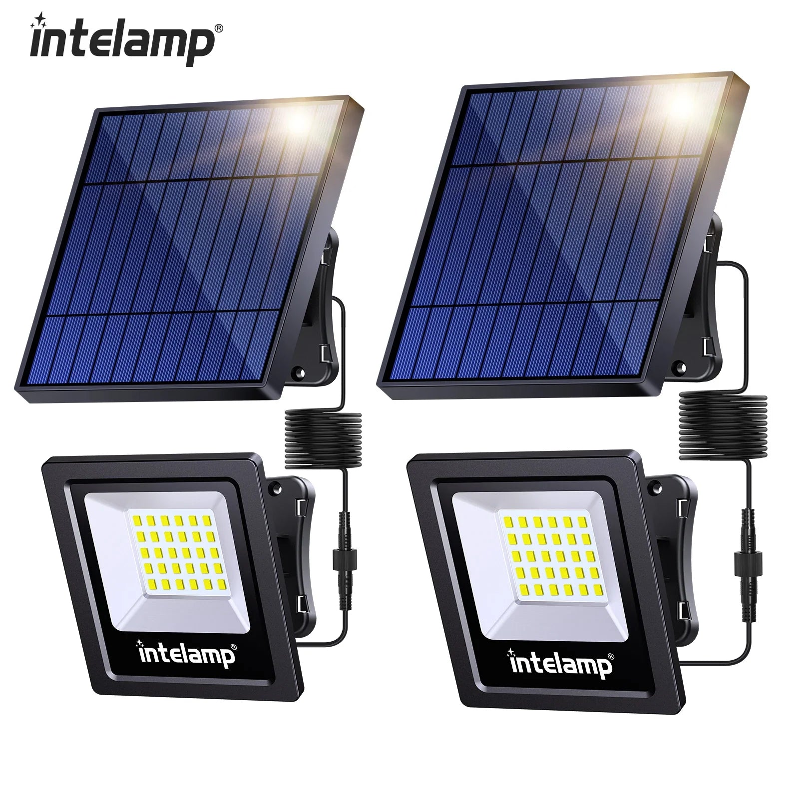Solar LED Sicherheitsstrahler LumiSecure Duo| 2er-Set| 1200LM Superhell| IP65 Wasserdicht| Garten, Hof & Terrasse – Saisonale