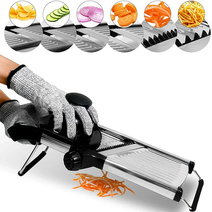 Gemüseschneider SchnittProfi| Verstellbare Mandoline| Edelstahlklingen| Für Kartoffeln, Tomaten & mehr – Küchenzubehör