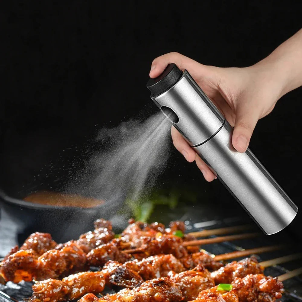 Ölsprüher CULINARA FineMist| 100 ml Edelstahl Sprühflasche| Für Öl, Essig & BBQ| Nachfüllbar & Feindosierend – Küchenzubehör
