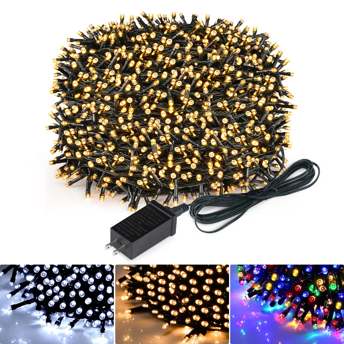 LuminaraX| LED Lichterkette Außen 24V| 8 Leuchtmodi| Wasserdicht IP65| 10–100 m| Für Garten, Haus & Weihnachtsdeko – Saisonal