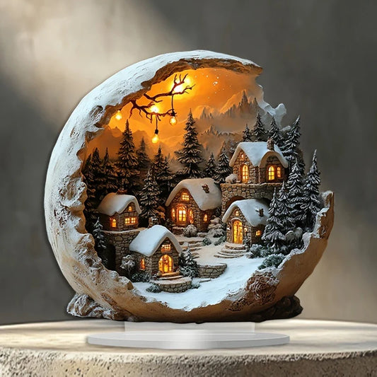 Weihnachtsdekoration Lunavia| Boho Stil| Acryl Dekofigur| 23x20 cm – Saisonale Dekoration