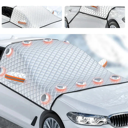 Magnetische Auto-Windschutzscheibenabdeckung FrostGuard Max| Winter Eisschutz & Sommer UV-Schutz| Wasserdicht & Leicht zu Bef