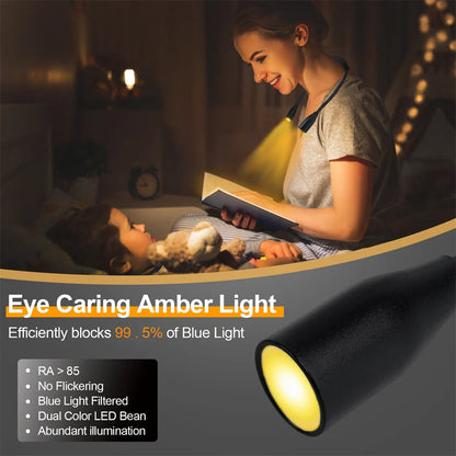 LED Nackenlampe LumiNeck| USB wiederaufladbar| 3 Lichtfarben & Stufenlos dimmbar| Flexibel & Tragbar – Lampe