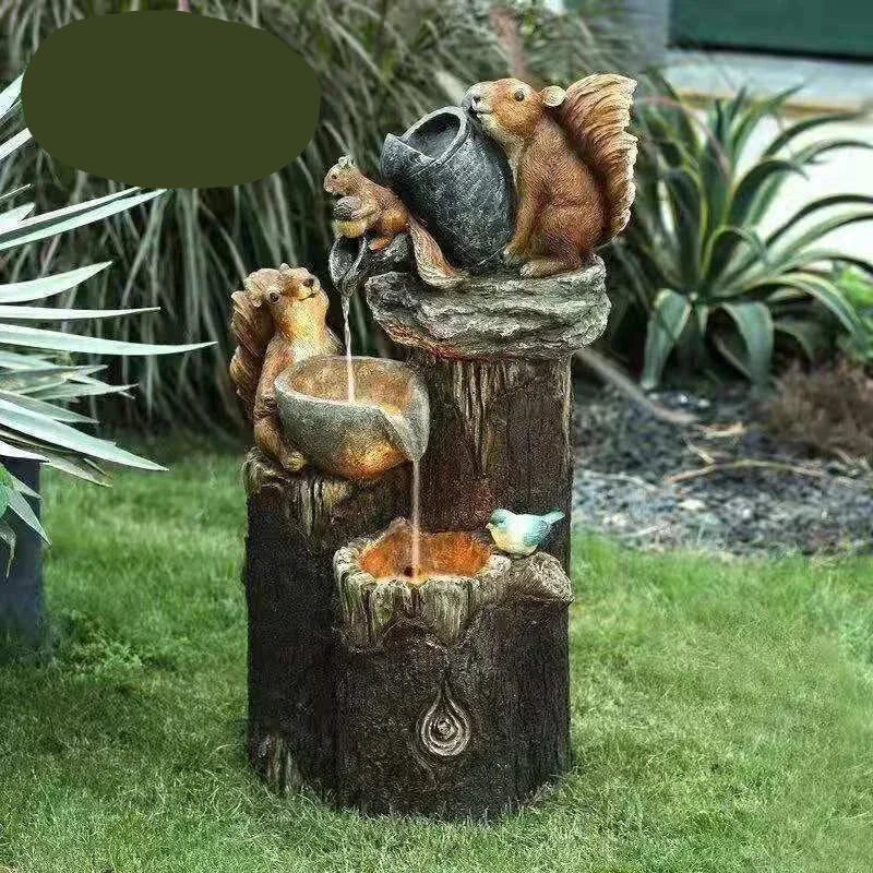 Lunaverde Solar Deko Brunnen Ente & Eichhörnchen – Bild 5 von 8