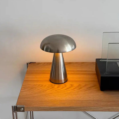LumoShroom Tischlampe| Retro Pilz-Design| LED & Dimmbar| Wiederaufladbar – Tischleuchte