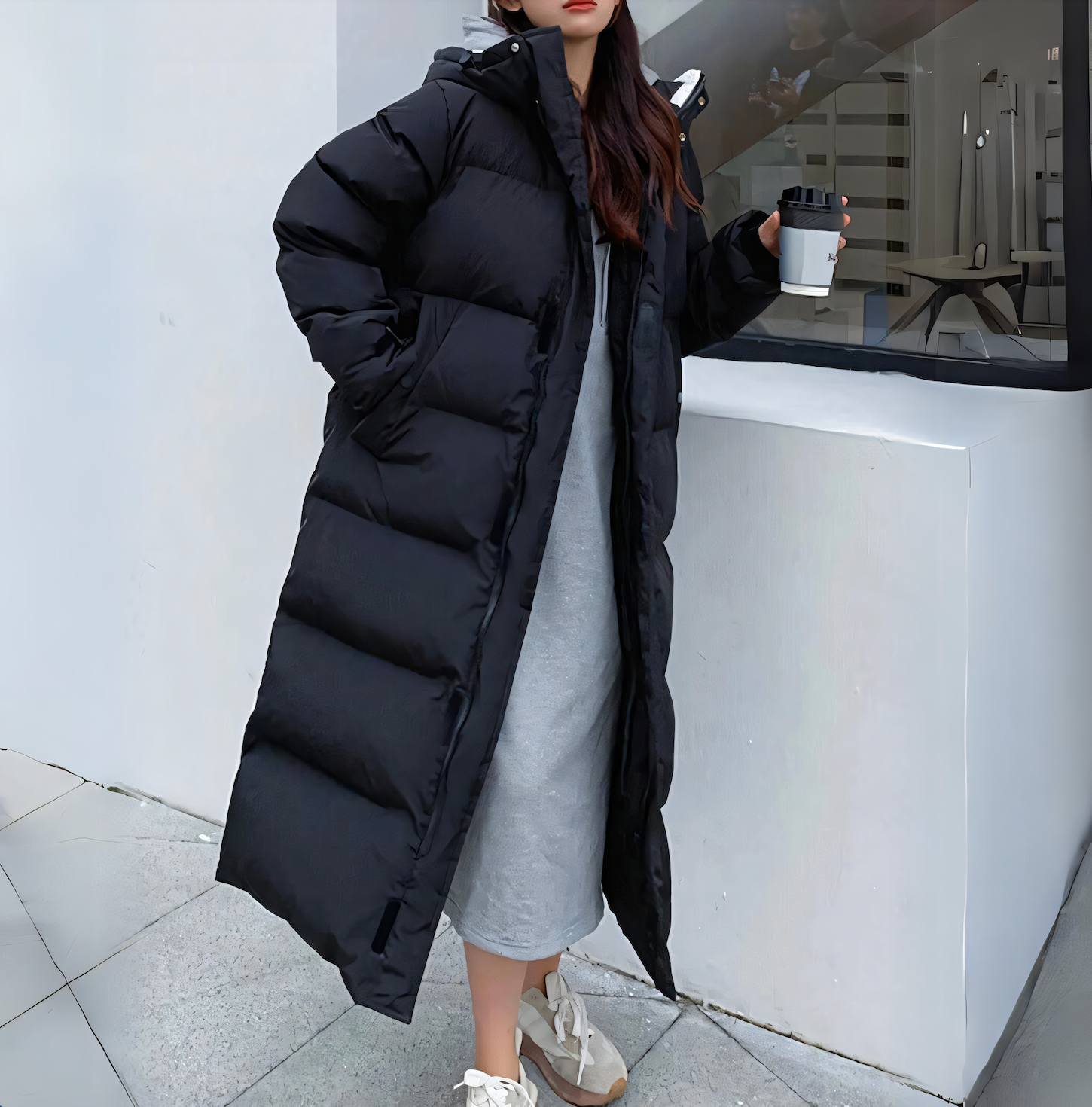Winddichte lange Elegantjacke – Bild 3 von 4