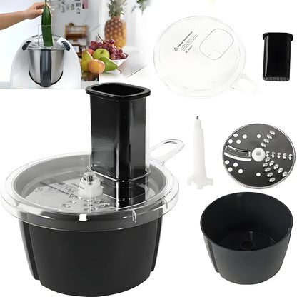 MixWerk Thermomix Schneide-Set für TM6 & TM5| Gemüseschneider & Käsereibe| Slicer-Aufsatz für Rettich & Süßkartoffeln| Zubehö